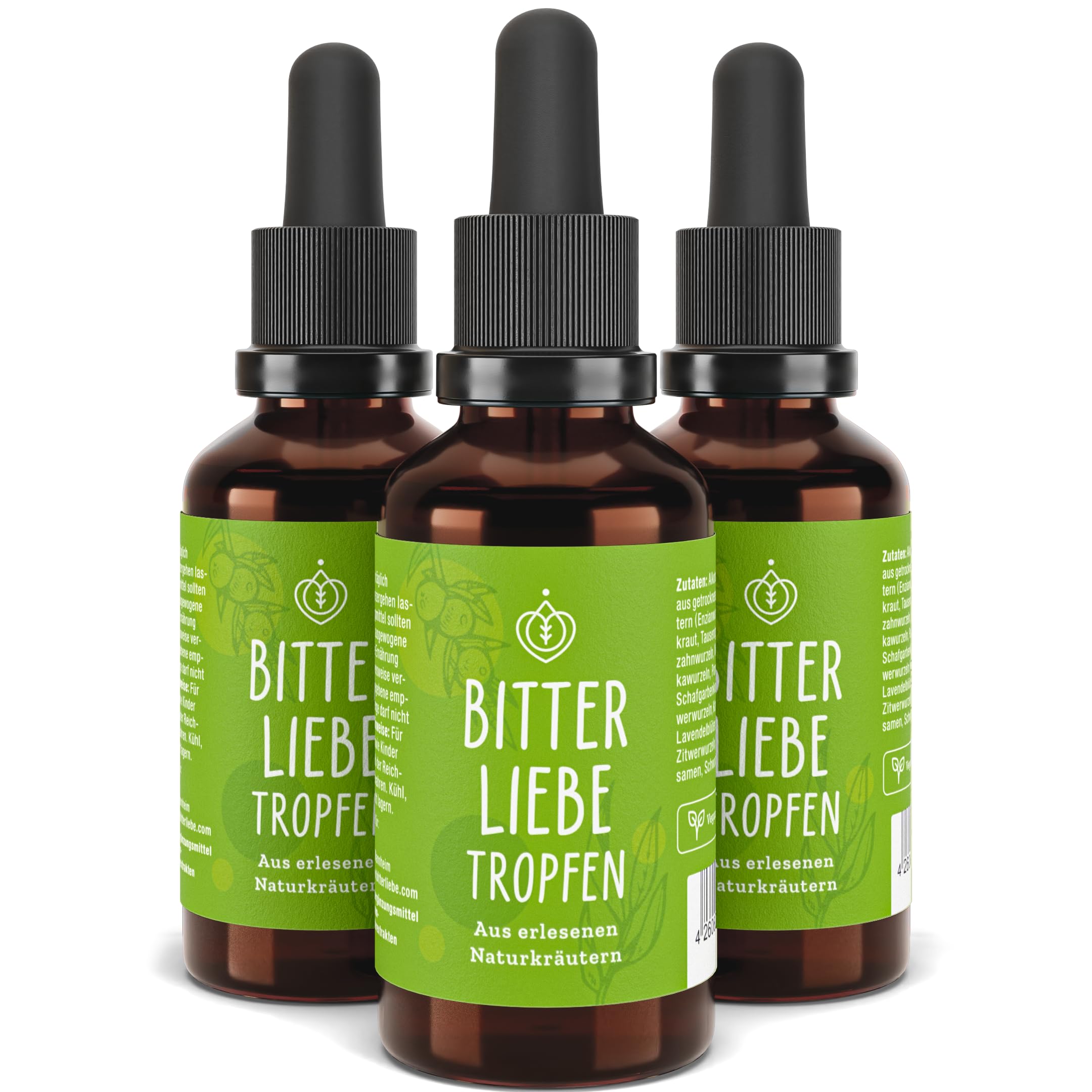 BitterLiebe Bittertropfen - Bitterstoffe aus hochwertigen Bitterkräutern - Tropfen mit praktischem Pipettenverschluss - inspiriert durch Hildegard von Bingen - 50ml