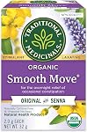 Traditional Medicinals - Organic Smooth Move Laxative Herbal Tea (Pack of 1) - Gentle Overnight Relief of Occasional Constipation - 16 Tea Bags Total