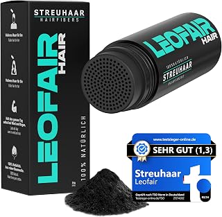 Capelli folti – 100% naturali – capelli per capelli pieni e folti in pochi secondi! Capelli alla moda in qualità premium – 28 g – Look perfetto per uomini e donne (nero)