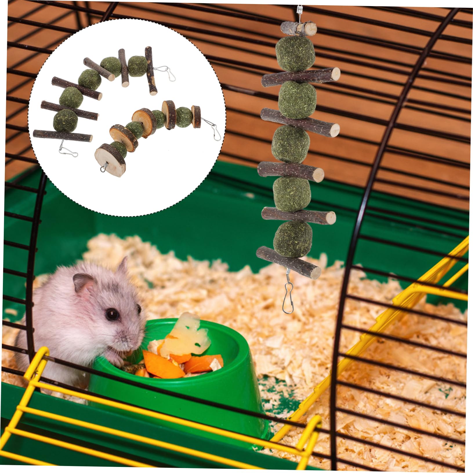 BESPORTBLE 6 Stück Kaninchen Molaren Gras Kuchen Heimtierbedarf Hölzernes Haustier Kauspielzeug Haustier Notwendigkeit Haustierbevorzugung Langlebiges Haustier Kaustäbchen Gesundes