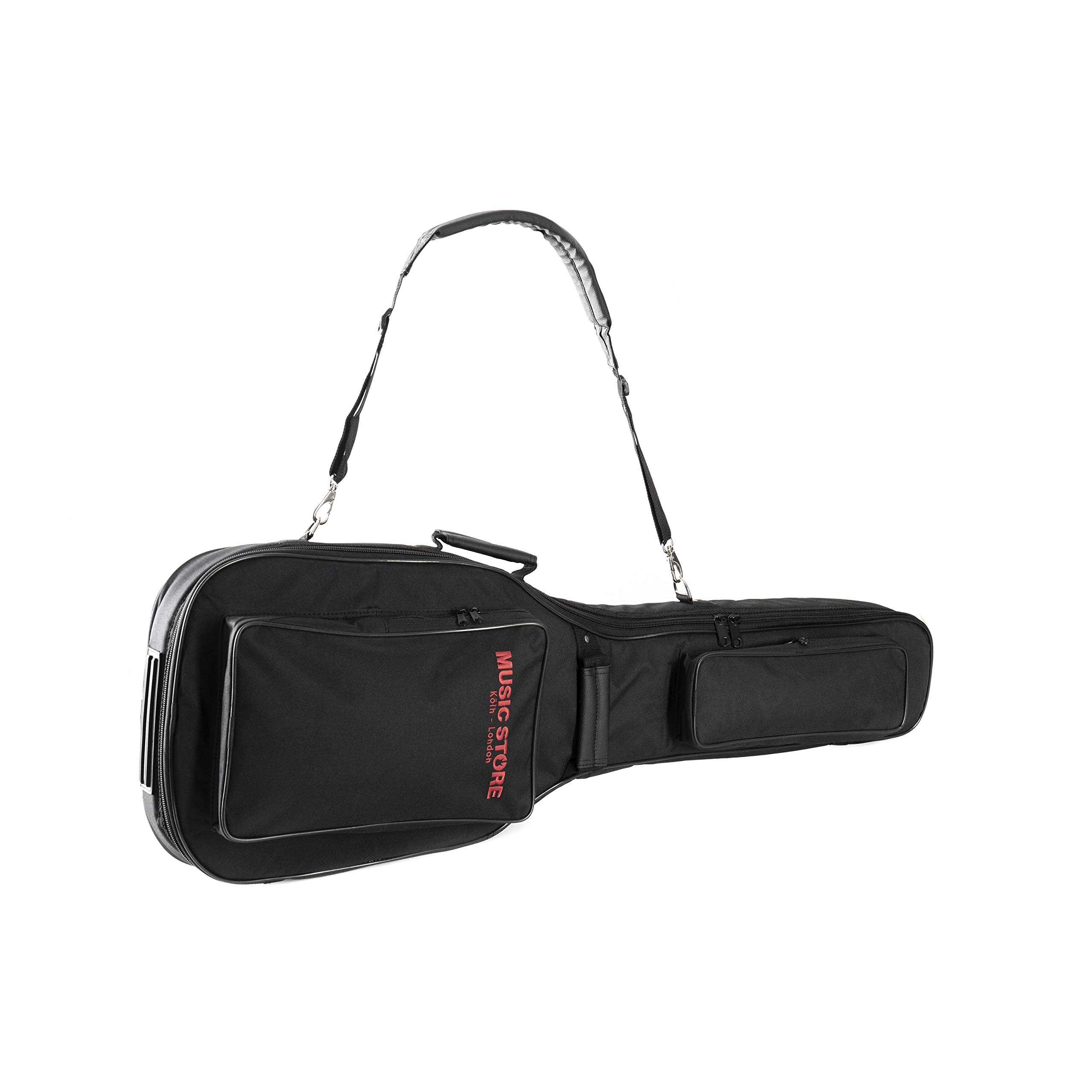 MUSIC STORE Housse Super Deluxe Guitare électrique Noir/Logo Rouge - Sac pour Guitares Électriques