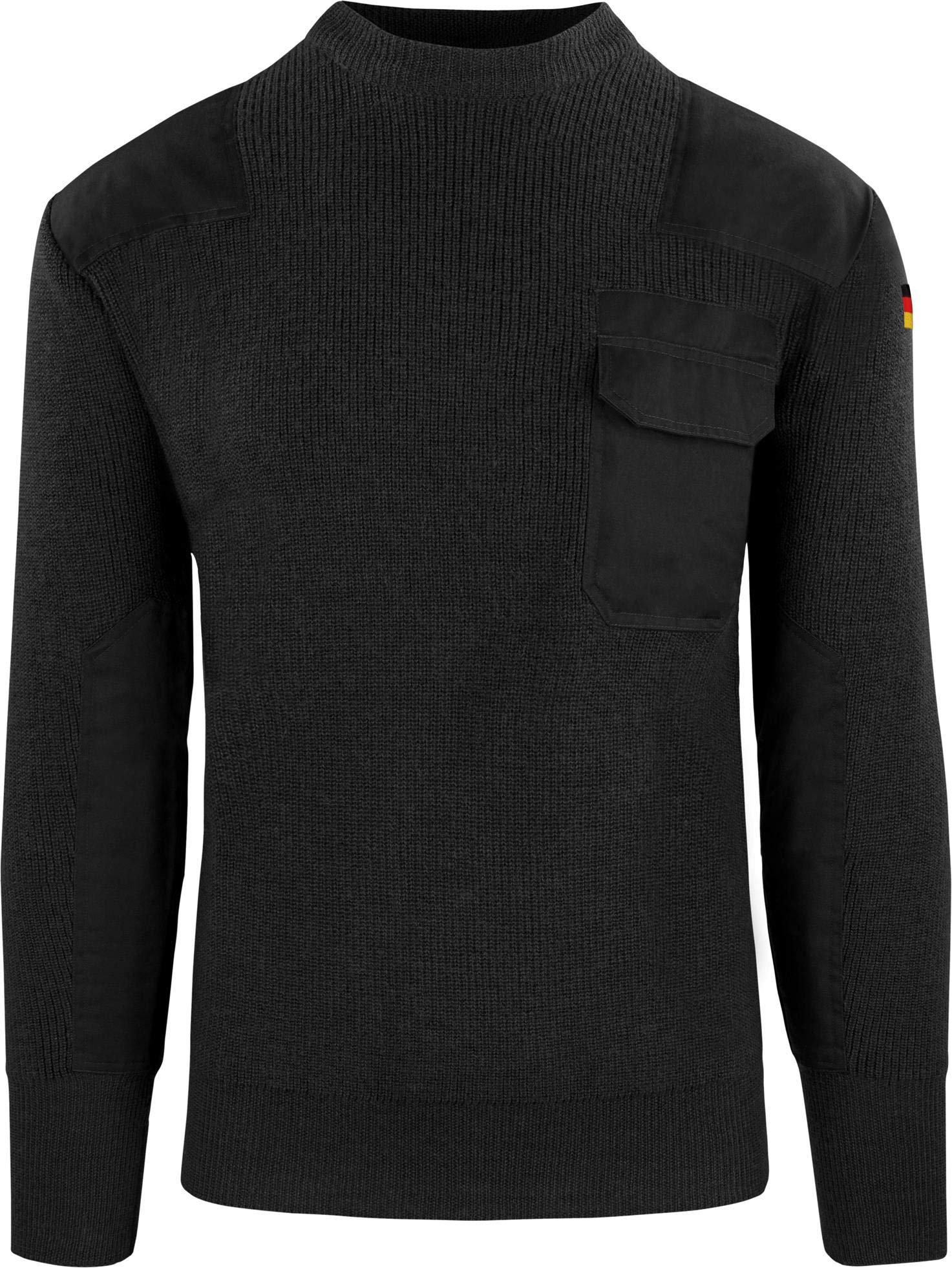 normani Bundeswehr Winterpullover aus Schurwolle nach Original TL mit Hoheitsabzeichen Deutschlandfahne BW Strickpullover Arbeitspullover