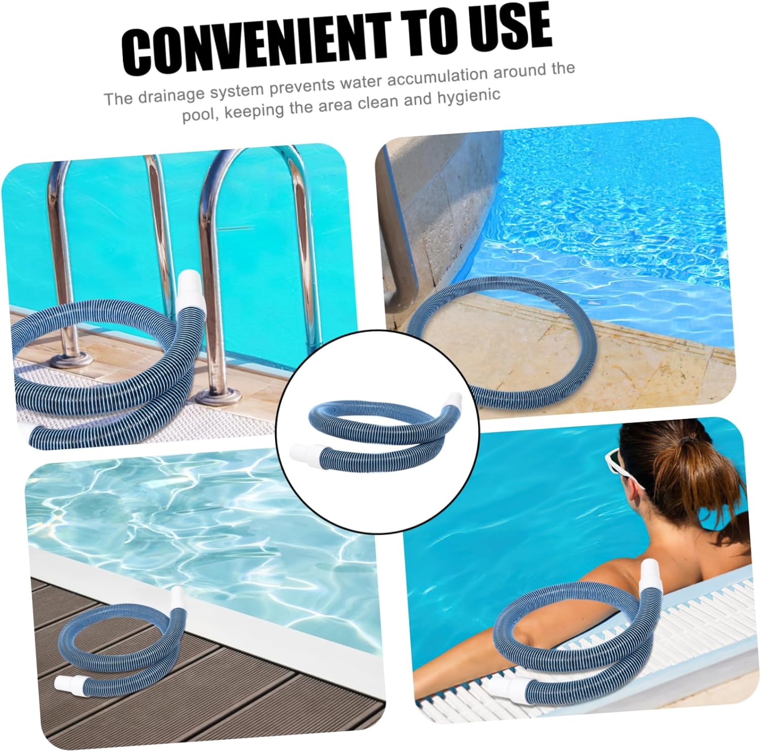 Happyyami Swimming Pool Hose Replacement Kit above Ground Pool Drain Hose Easy to Install Remove Safe
