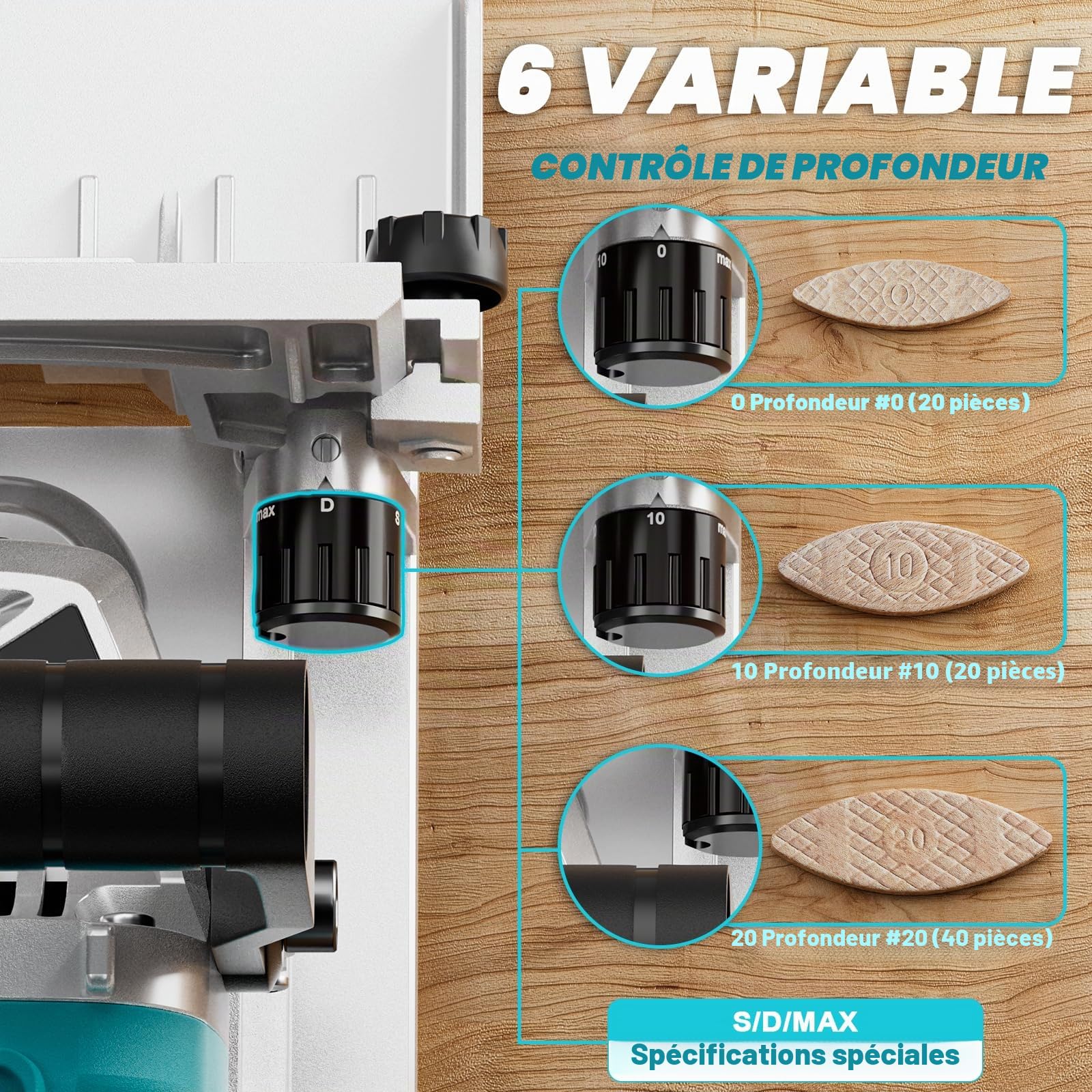 LIVOWALNY Fraise à cheville plate compatible avec Makita 18 V : fraise à rainurer sans fil avec sac à poussière et chevilles plates pour le travail du bois (sans batterie/chargeur), 11000 tr/min