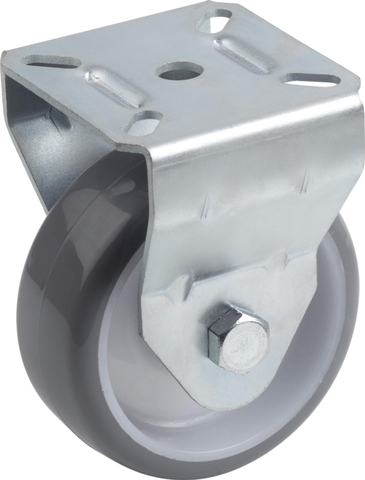 Draper 65517 75mm De Diamètre Fixe Plaque Fixation Roue Polyurethane Capacite De Charge 100kg