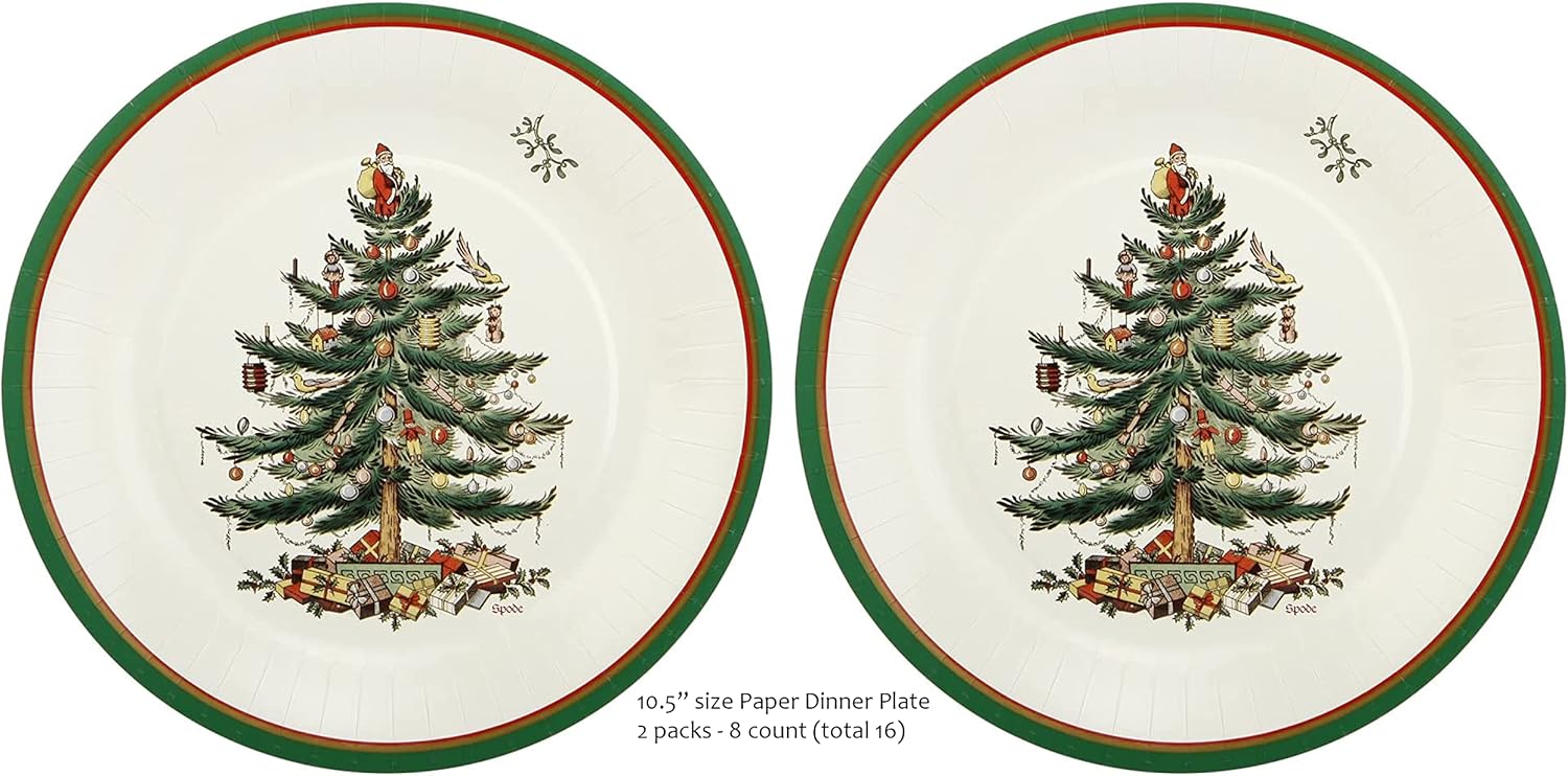 Spode Christmas Tree Paper Plates (Pack of 2)
