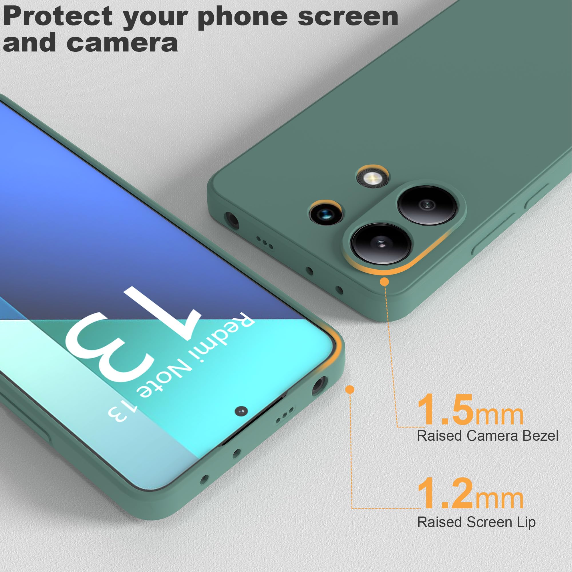 THIYUFUNS Case for Xiaomi Redmi Note 13 4G with 2 Tempered Glass Screen Protector - Image 3