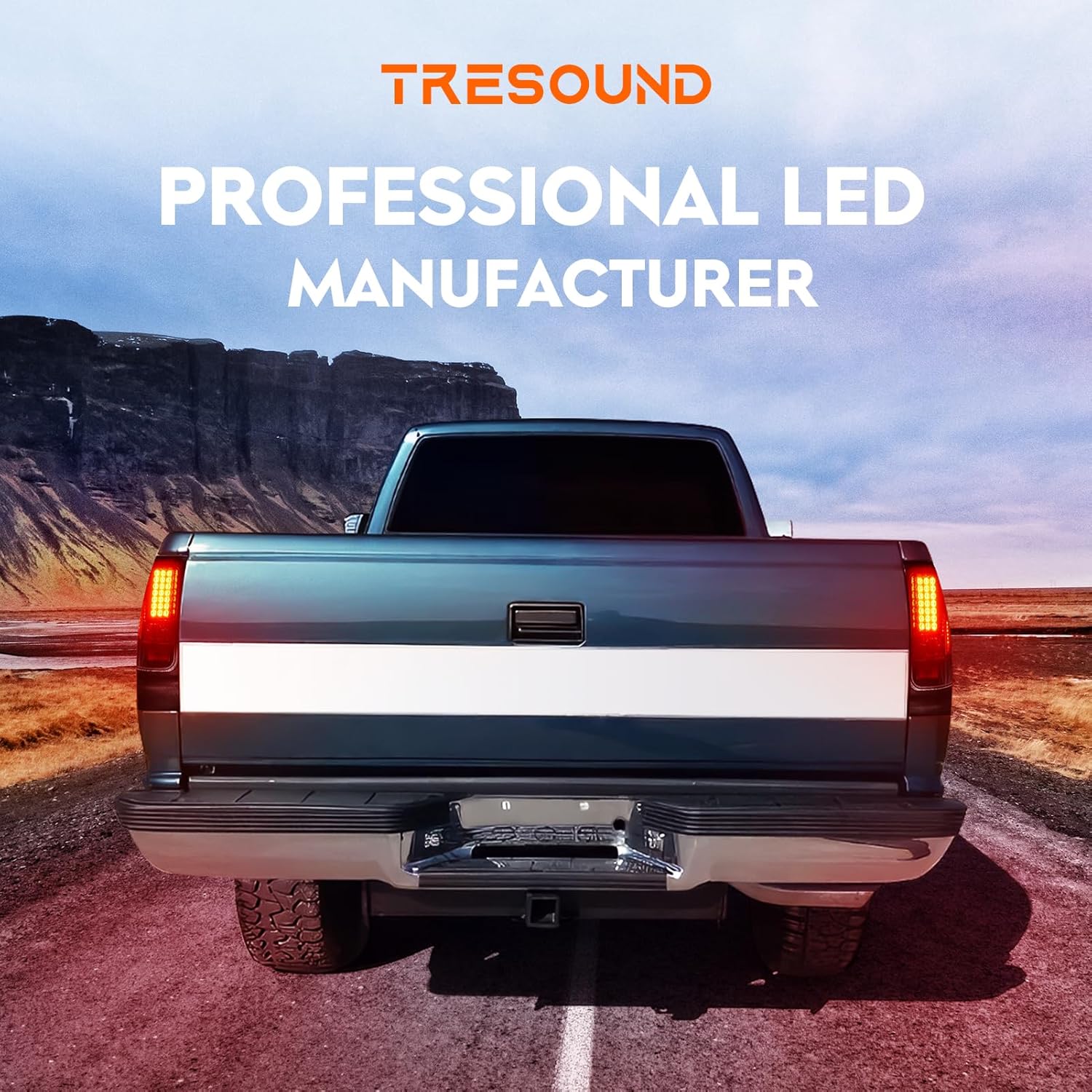 Tresound LED Tail Light for Dodge Ram 1500 1994-2001, Ram 2500 3500 1994-2002 Rear Taillight Assembly Chrome Housing Clear Lens