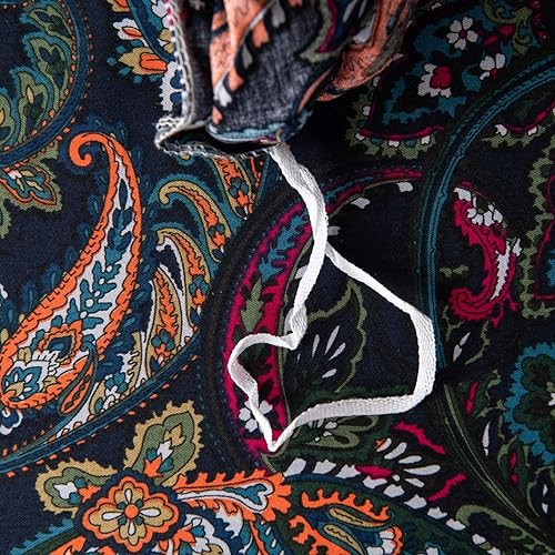 Miniatura 7 de SOFTTA - 1 funda nórdica + 2 fundas de almohada Paisley Modern Juego de cama 100% algodón egipcio