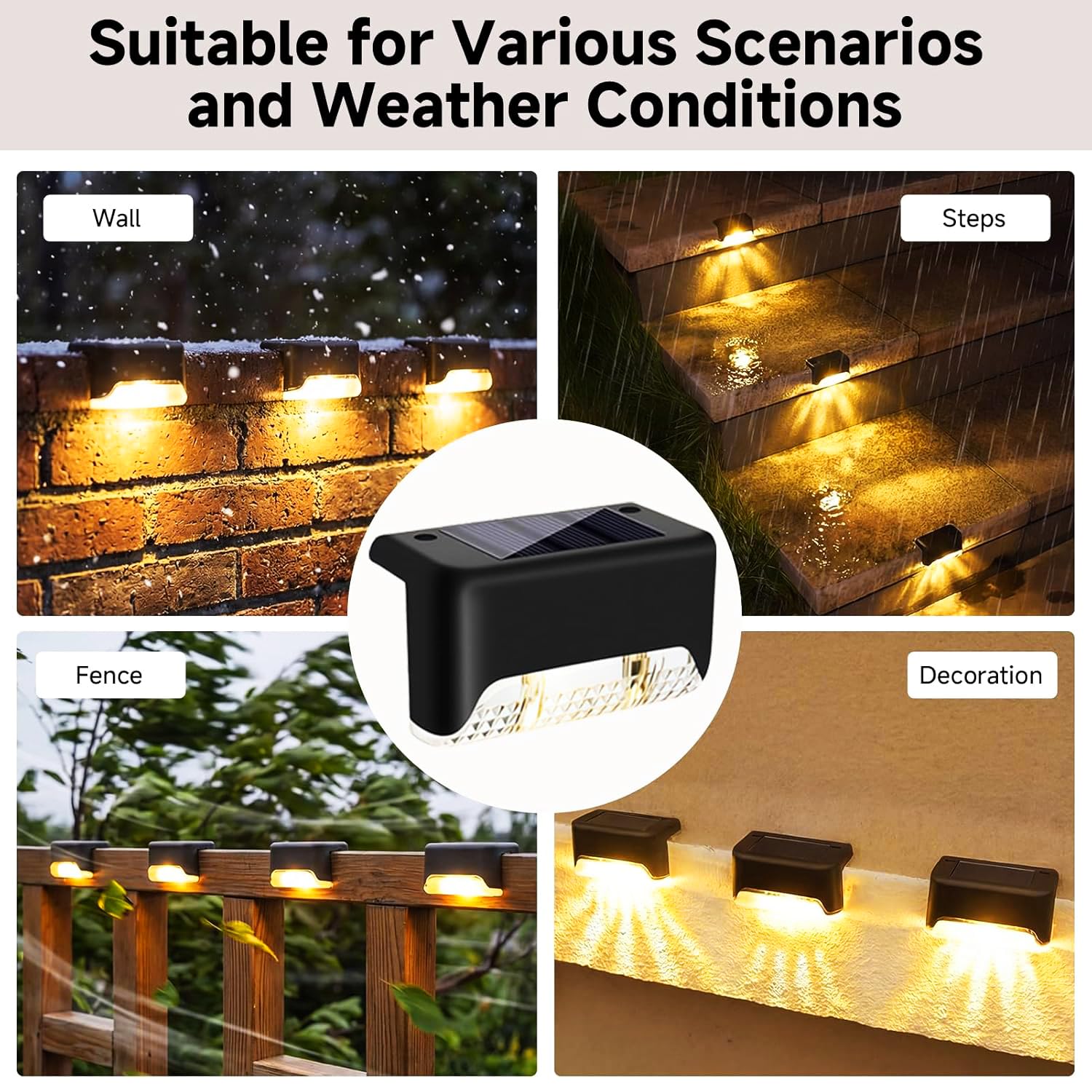 Outdoor Solar Lights - Waterproof Deck & Garden -6