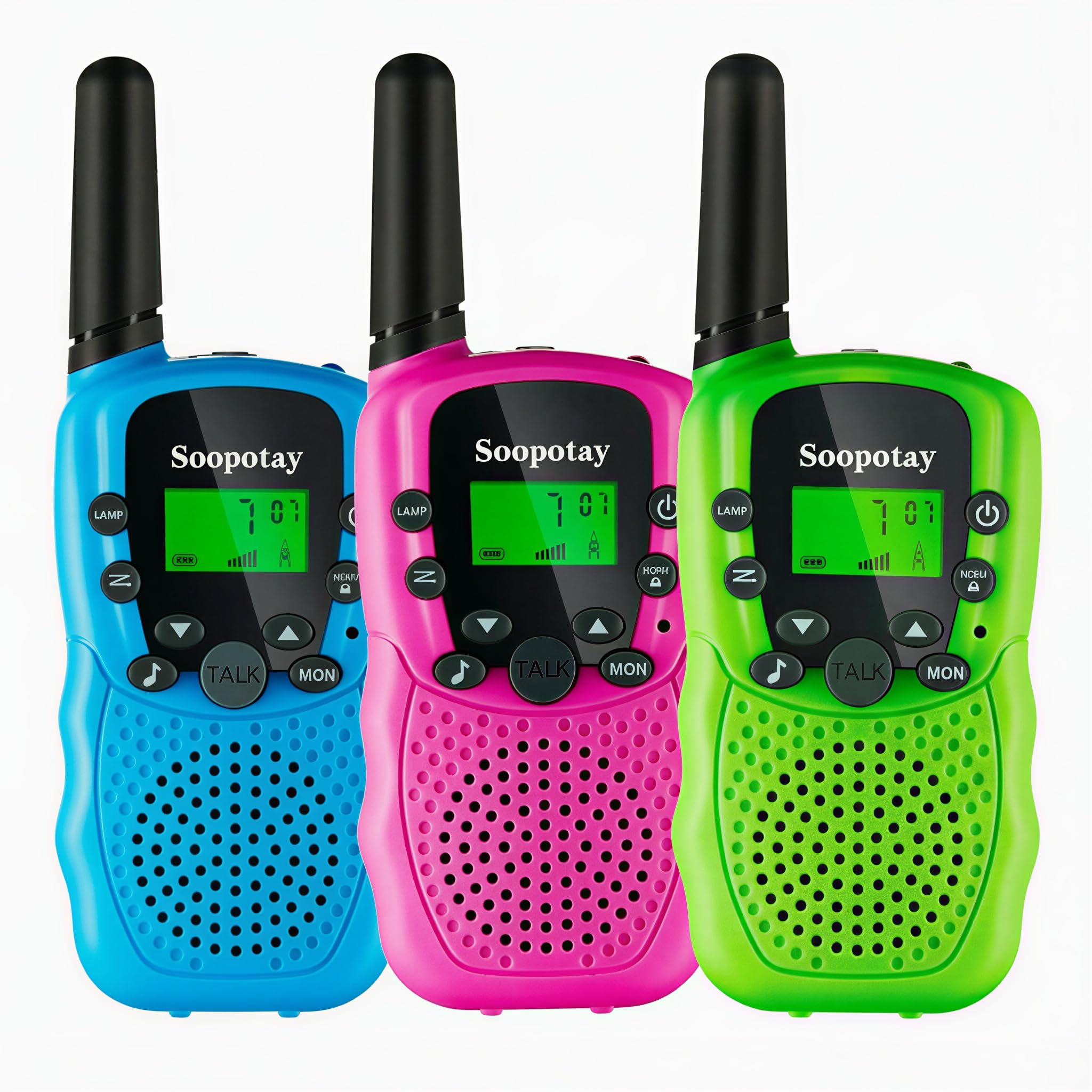 Soopotay Wiederaufladbare Walkie Talkies Kinder, Kinder Zwei-Wege-Funkgeräte mit großer Reichweite, Kinderspielzeug/Geschenke für Jungen und Mädchen im Alter von 3-12