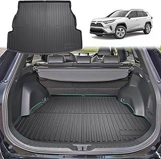 GAFAT 2019-2024 2025 Toyotα RAV4 XA50 / Hybrid Boot Mat, RAV4 Boot Liner Easy to Fold, RAV4 2025 Mats TPE Original 3D Scanner, Compatible with Toyota RAV4 Accessories