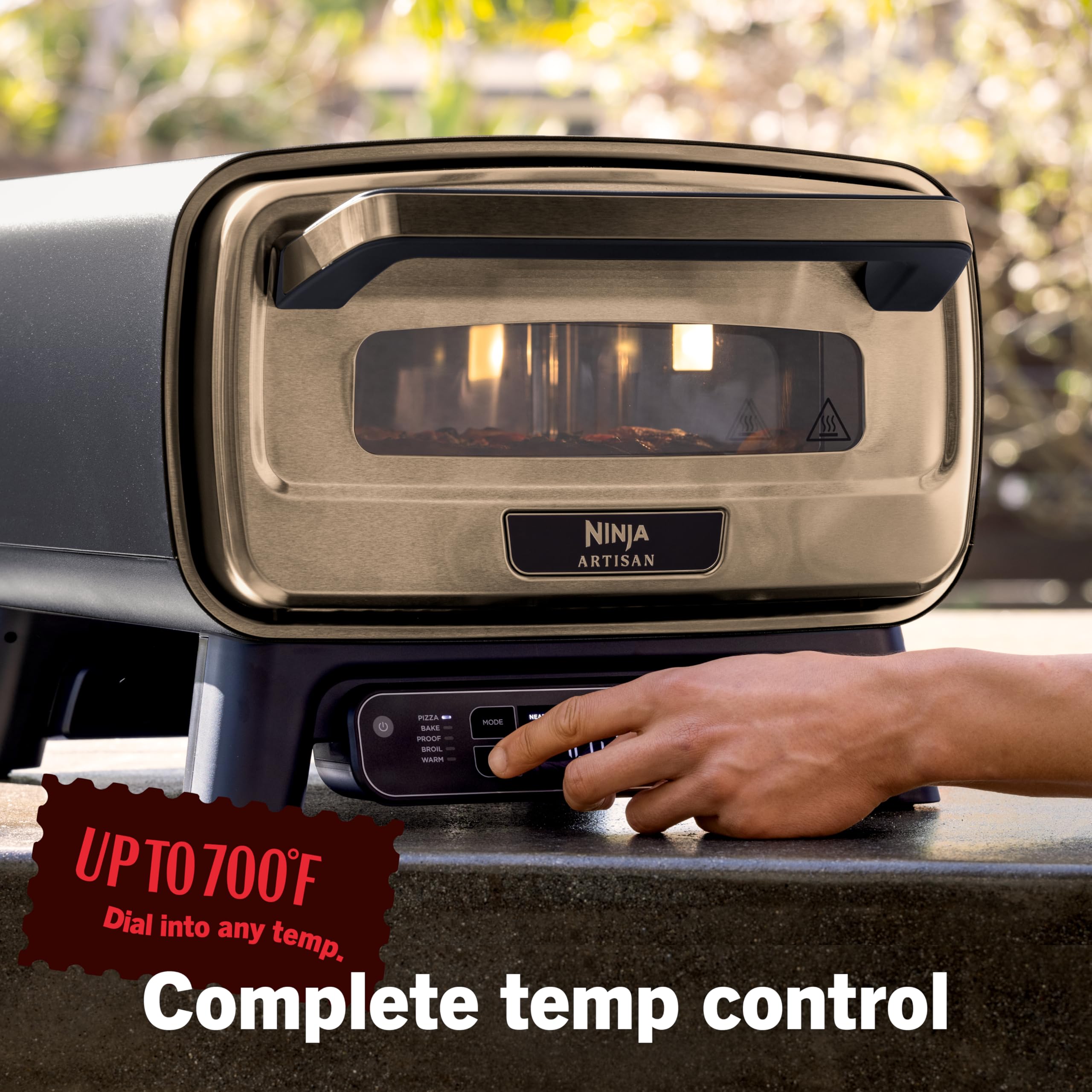 Ninja Artisan Forno de pizza ao ar livre 30,5 cm Pizza 3 Minutos