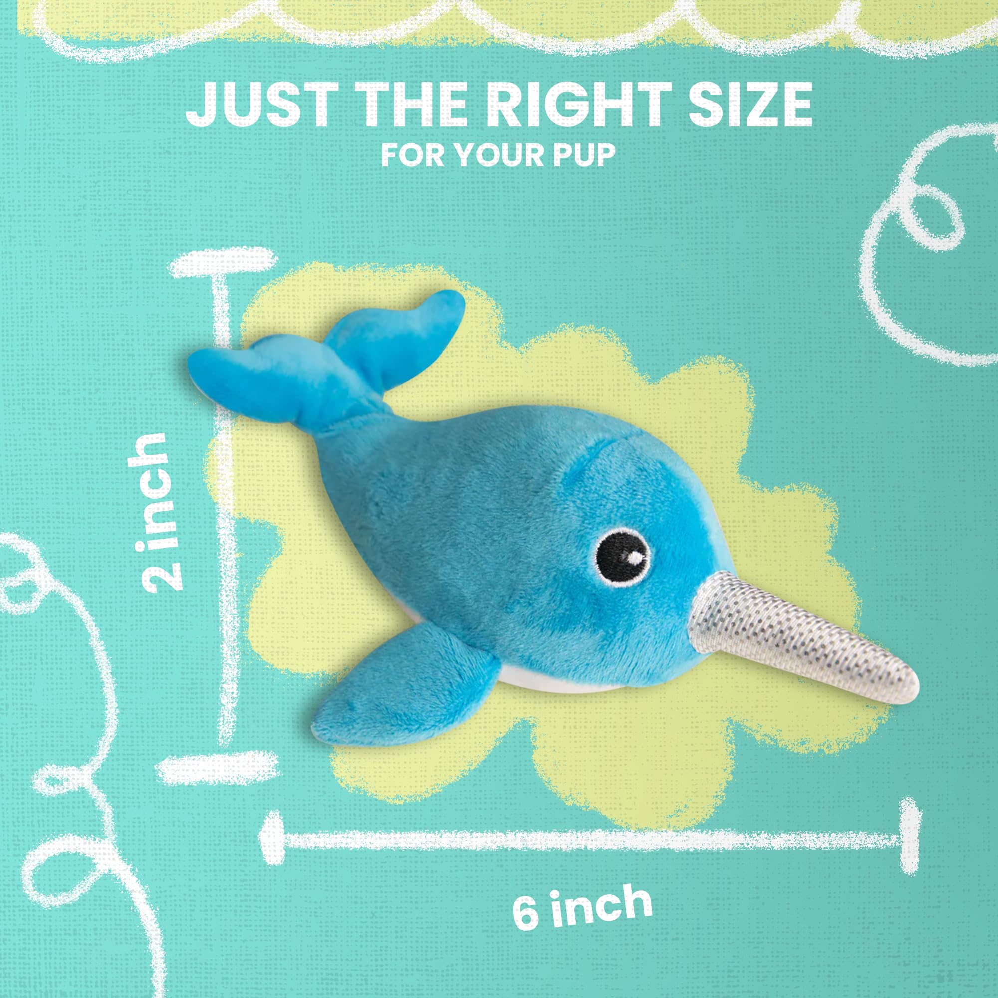 Amazon.com : Narwhal Nikki Baby Toy by SnugArooz : Pet Supplies