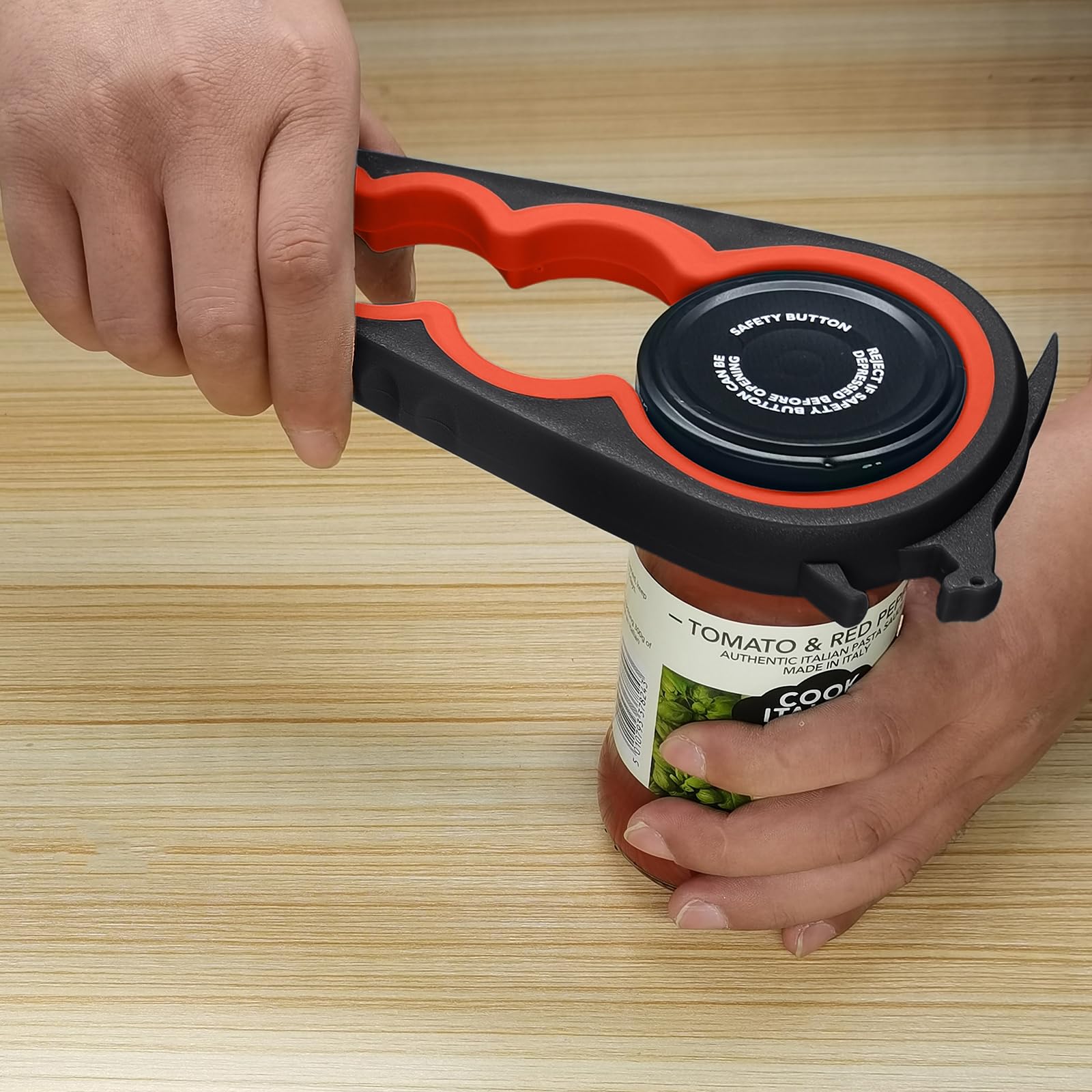 4-in-1 Jar & Bottle Opener For Weak Hands - Non-Slip Grip For Seniors & Arthritis