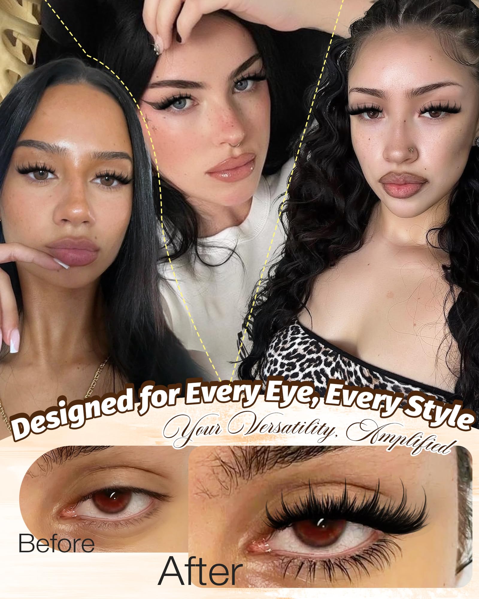 Manga Lash Clusters with Spikes Wispy Eyelash Clusters Anime Cluster Eyelash Extensions Fluffy Lashes Clusters CD Curl Fairy Individual Lashes by Delyneph - 3