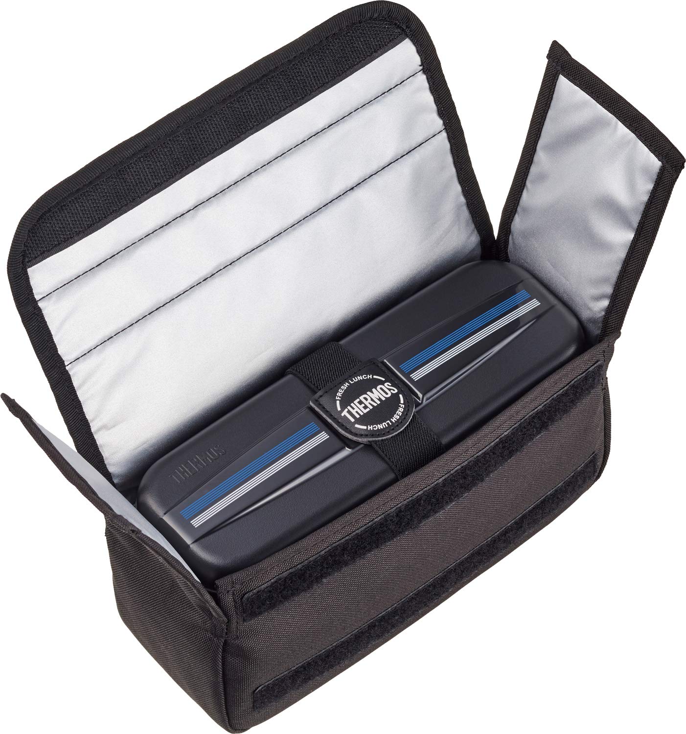 THERMOS DSD-1104W L-BK Fresh Lunch Box, 3,4 fl oz (1,100 ml), Line Black