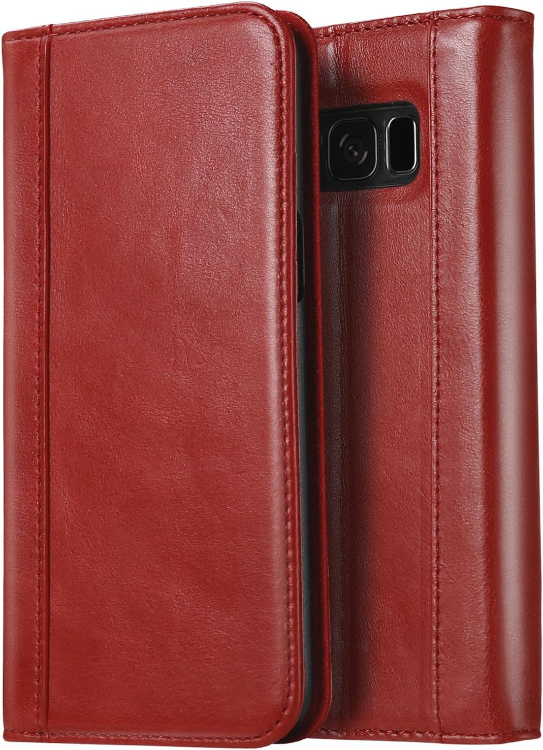 Buy 2 get 3 ProCase Galaxy S8 Plus Genuine Leather Case, Vintage Wallet Folding Flip Case with Kickstand and Multiple Card Slots Magnetic Closure Protective Cover for Galaxy S8+ 2017 -Red Buy 2 get 3 ProCase Galaxy S8 Plus Genuine Leather Case, Vintage Wallet Folding Flip Case with Kickstand and Multiple Card Slots Magnetic Closure Protective Cover for Galaxy S8+ 2017 -Red
