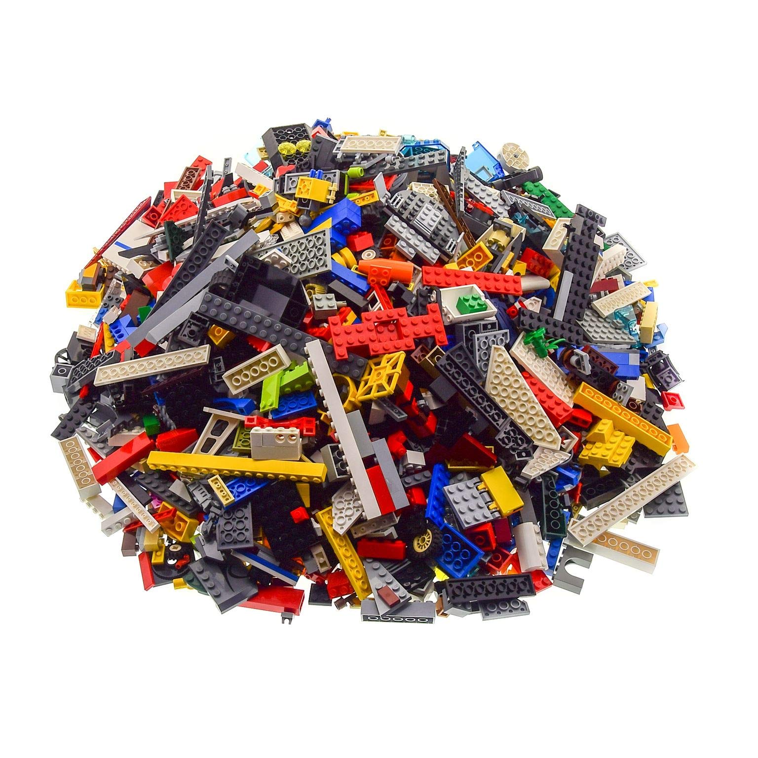 4 Kg Lego Steine ca. 2800 Teile bunt gemischt z.B. Räder Platten Fenster etc.