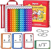 Vista 10 de JoyCat Tarjetas Didácticas de Suma + Gráfico, 78 Tarjetas Perforadas para Niños de Pre K, 1º, 2º, 3er Grado, Herramientas de Aprendizaje