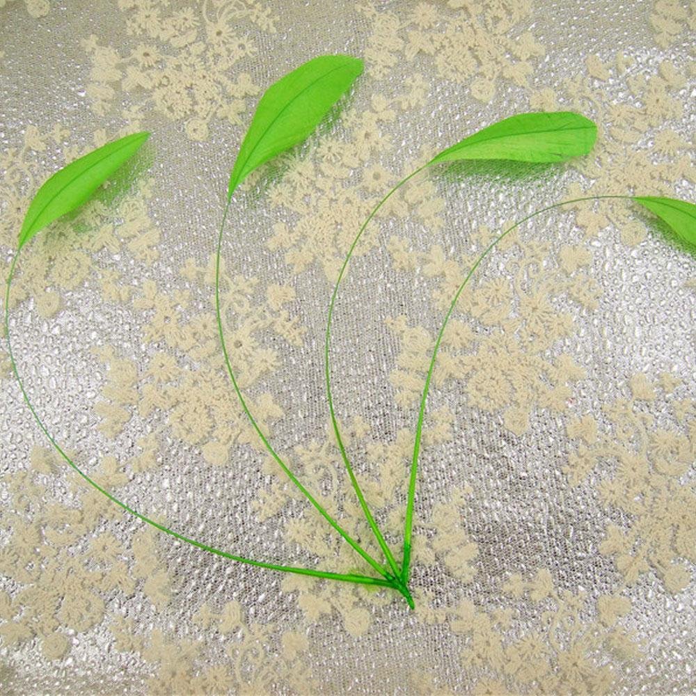 69 Colours Choices 5/7" Loose Stripped Coque Feathers for Millinery Hats Trimming Fascinators Craft Decorating Dancing Costume Making (Pea Green #54, 10pcs) โ image 1