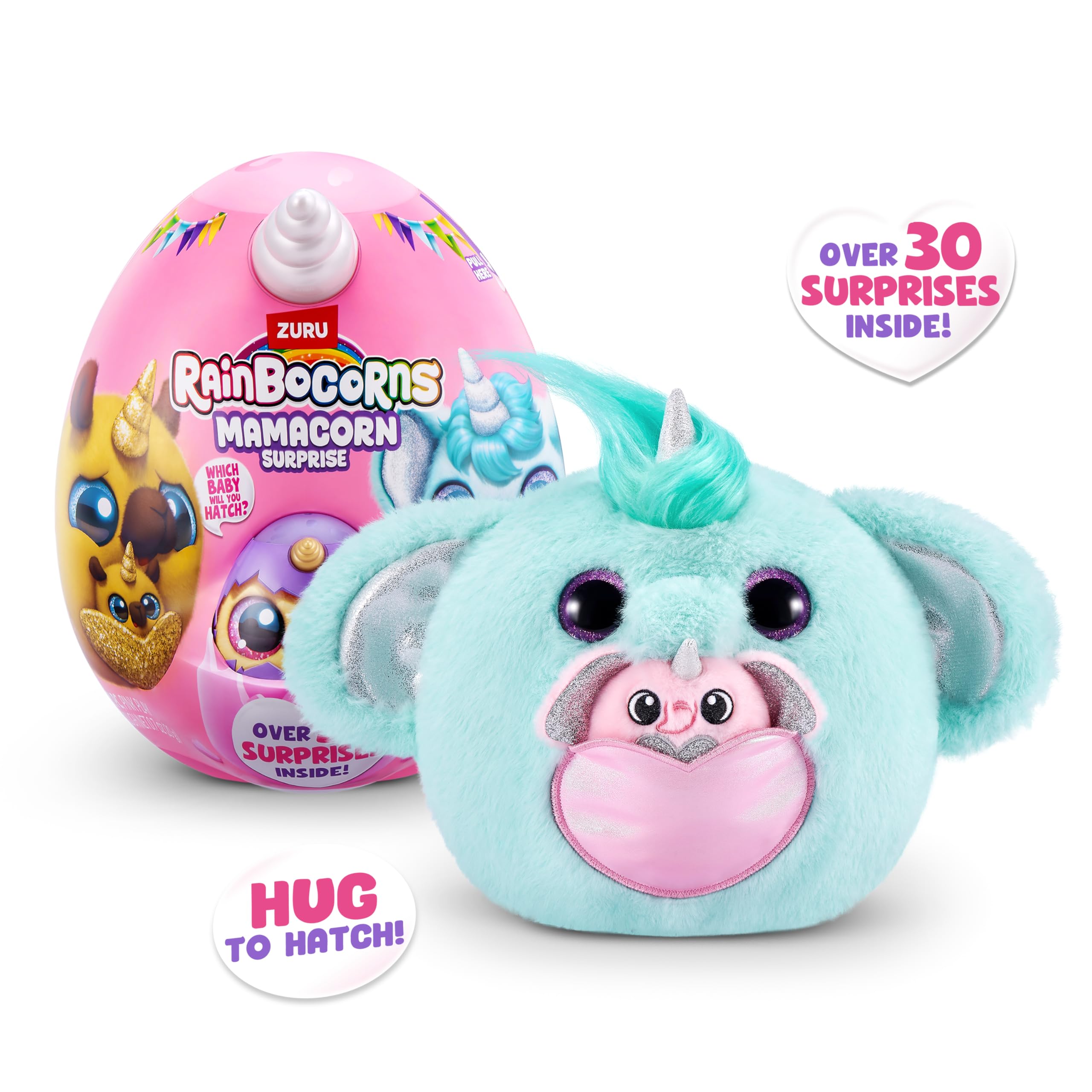 Rainbocorns Mamacorn Surprise Elephant (SHARA) by ZURU, Collectible Plush Toy for Girls 3+, Altezza: 28 cm - Image 3