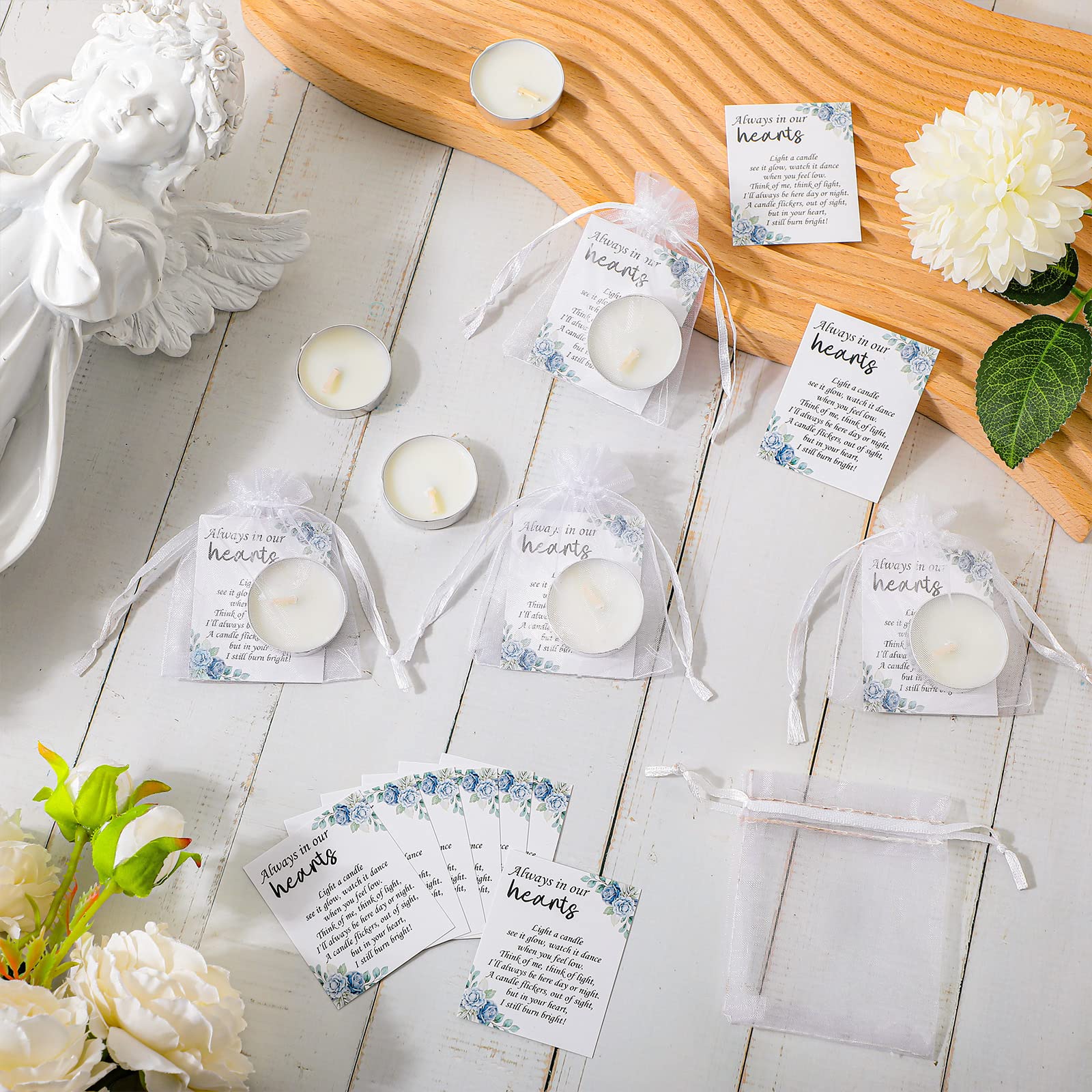 Personalised Vintage Style Tealight Candles Wedding Favours (Set of 25