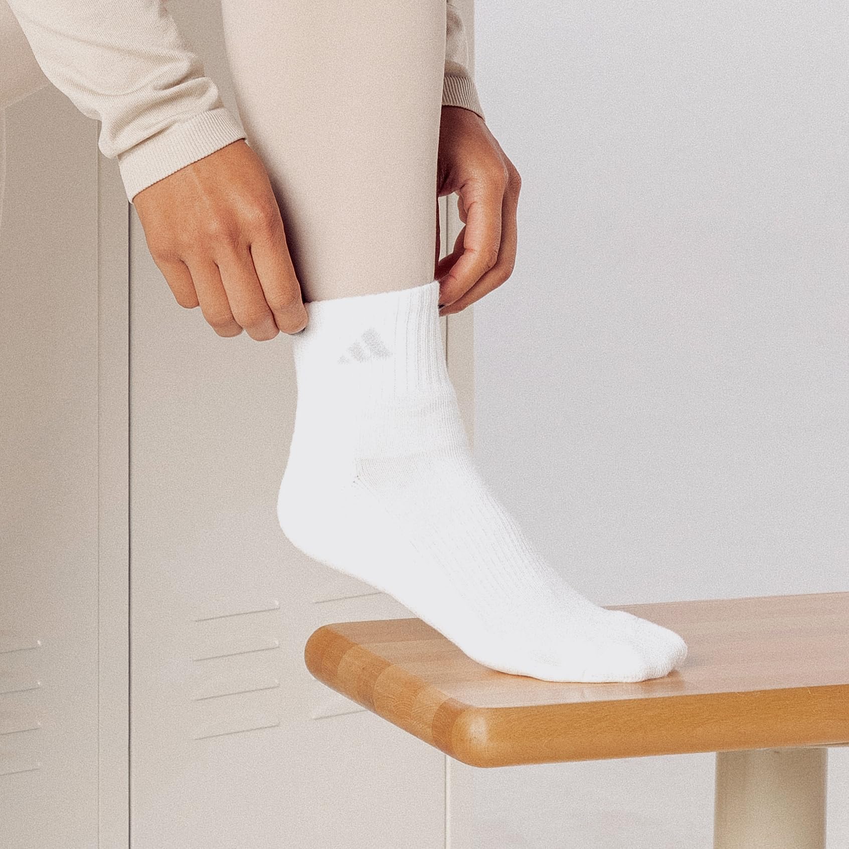adidas Ankle Socks, Athletic Cushioned Quarter Fit, 6-pack, Durable, Comfortable, Cooling, With Compression Calcetín de cuarto Mujer (Pack de 6)