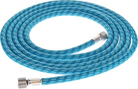 Master Airbrush Super Premium 6 Foot Nylon Braided Airbrush Hose | Silicone Tubing - Standard 1/8" Size Fitting Ends, Flexible, Durable, Kink Resistant - Connect Air Compressors & Airbrushes