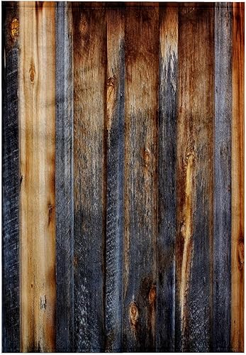 Toalla 3D de aspecto de madera de granero marrón rosa, 15 x 22 pulgadas, color blanco