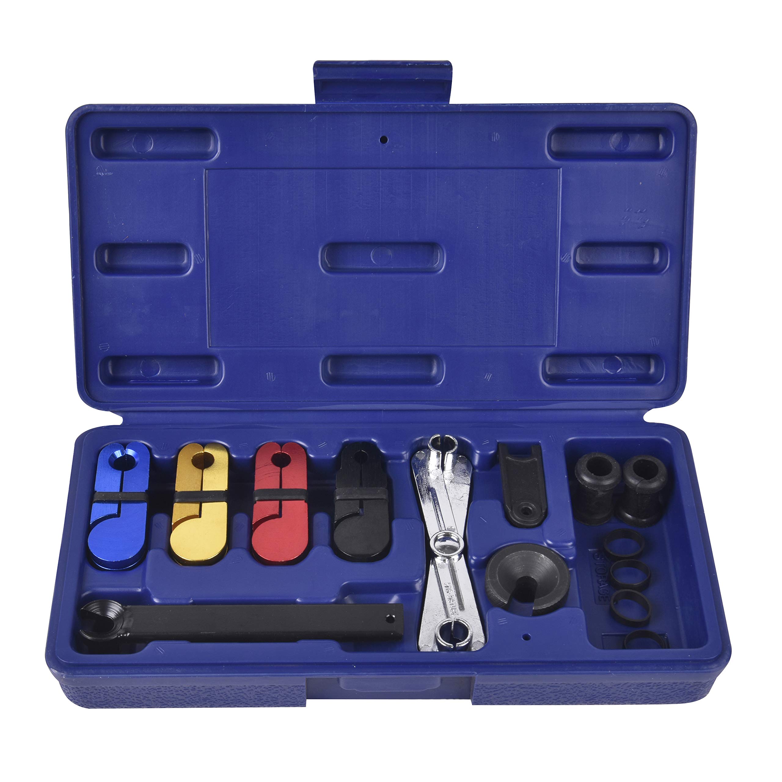 Aain® MKT020 14 pc Master Quick Disconnect Tool Kit, Automotive AC Fuel Line and Transmission Oil Cooler Line, Includes Scissor Type Remover, Compatible with most Ford Chevy GM models