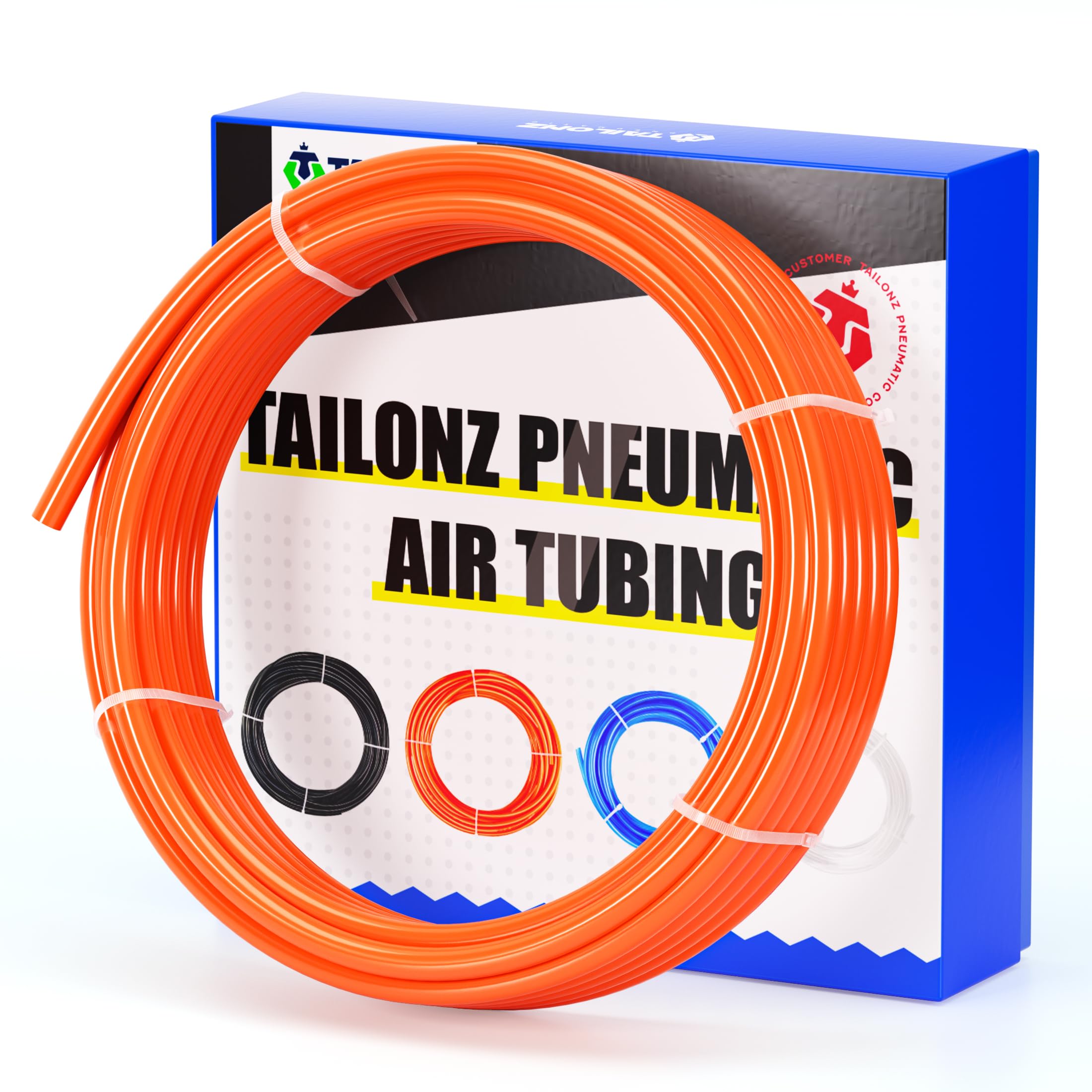 Tuyau Spiralé TIANLIN 6 M TPU Anti-explosion, 8 Mm, Pour Outils Pneumatiques - Orange, Plug & Play