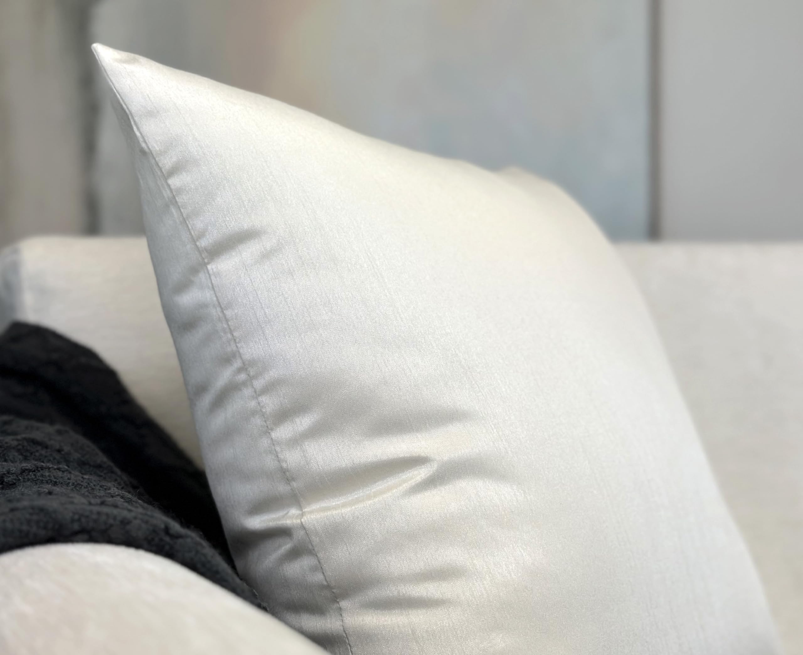 Amazon.co.jp: Aiking Home フェイクシルク クッションカバー ジッパー