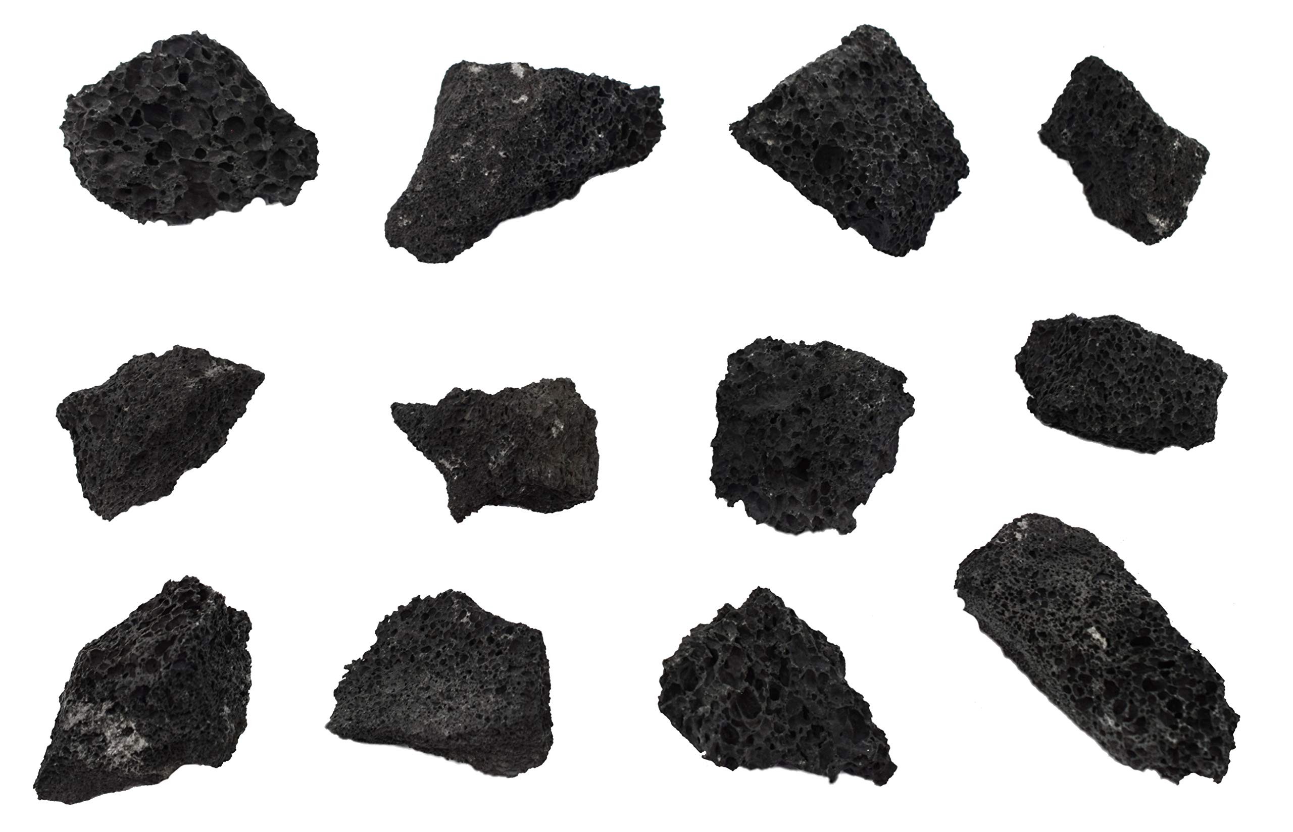 12PK Raw Scoria, Igneous Rock Specimen - Approx. 1"- Geologist Selected & Hand Processed - Great for Science Classrooms - Eisco Labs