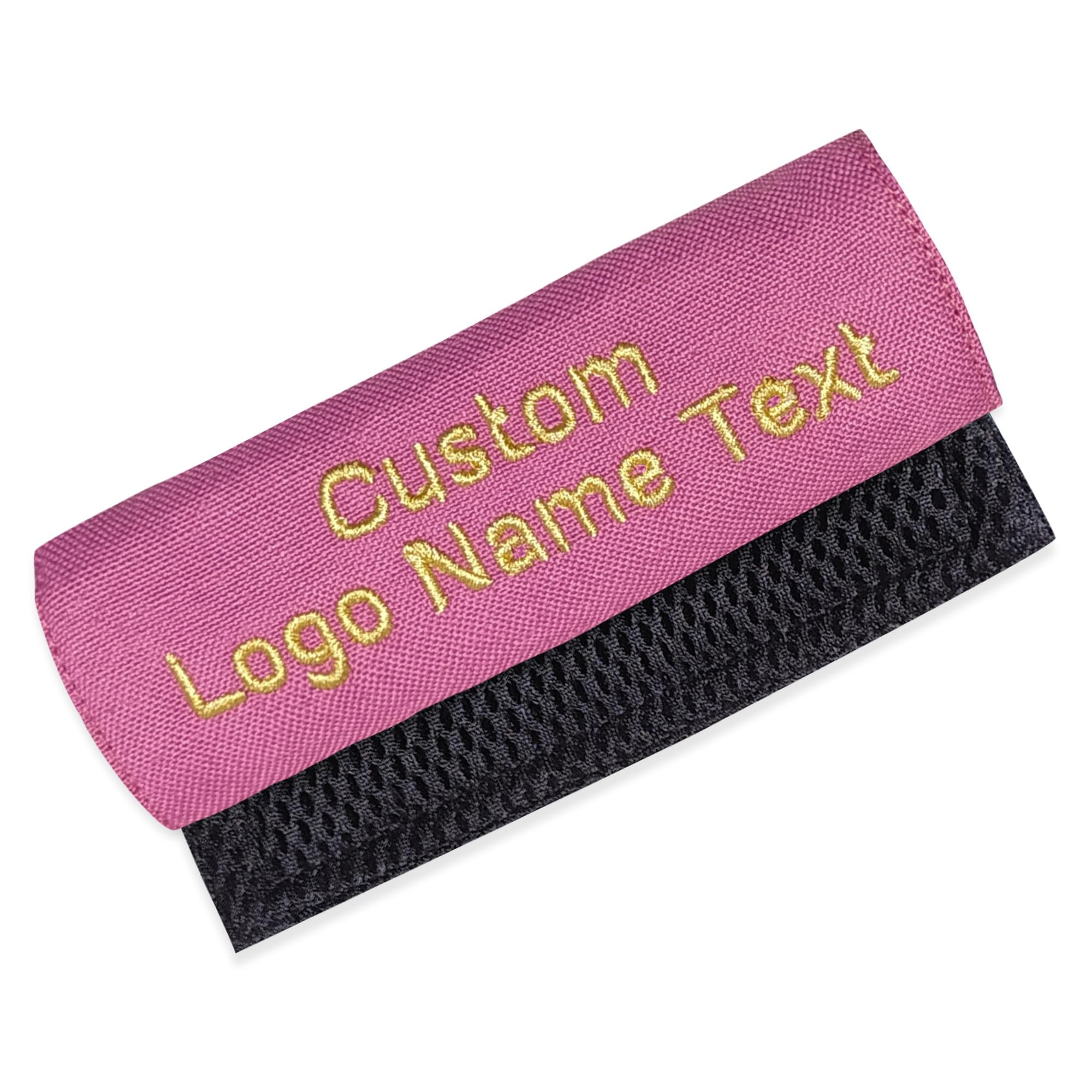 Personalized Luggage Handle Wrap Finder | Custom Embroidered Icon Monograms or Short Text ID Tag | Cover Identifier Marker for Suitcase or Bag | Grips