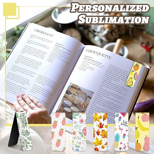 Miniatura 5 de 30 marcadores magnéticos para libros, marcadores de sublimación, marcadores magnéticos para sublimación, marcadores de página para estudiantes,