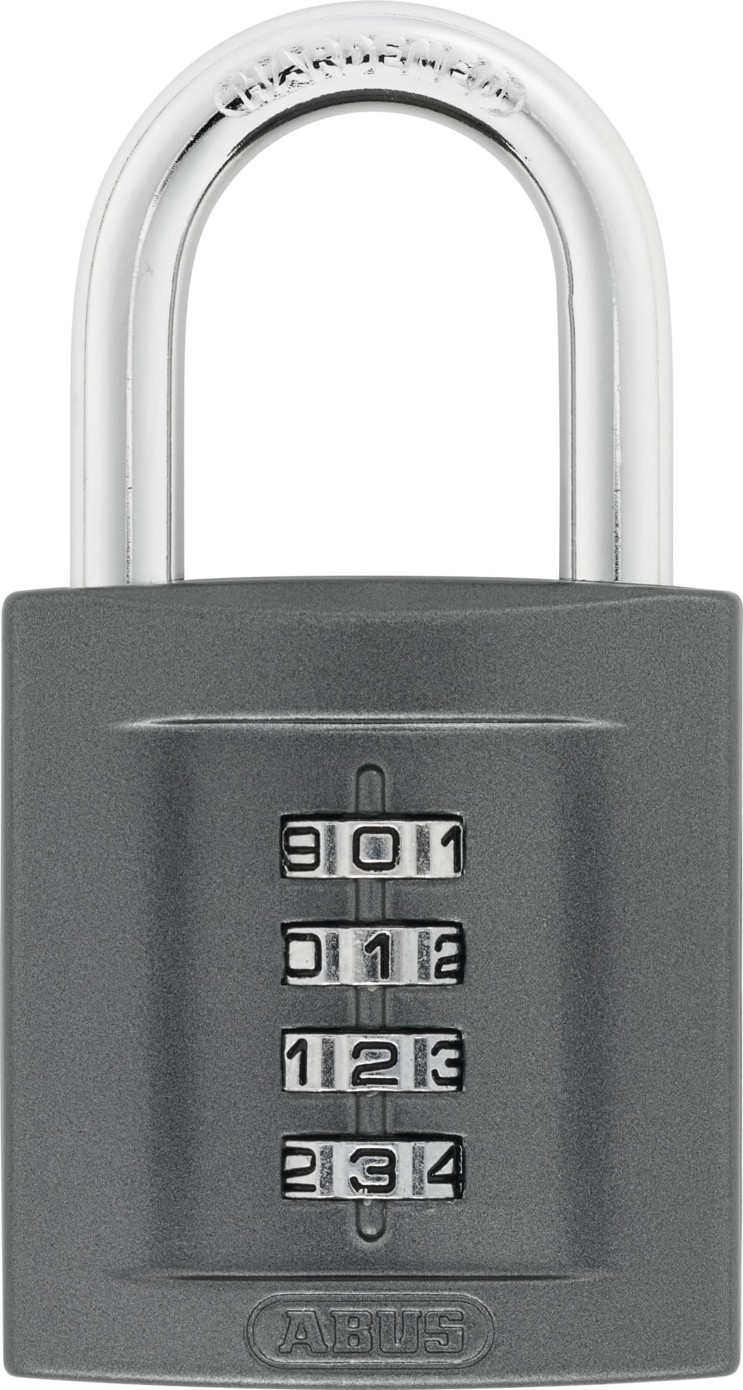 Combination Lock 158/50 - Padlock with Cast Zinc Casing - with Individually Adjustable Combination Code - ABUS Security Level 5 - Dark Grey