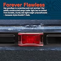 Vista 5 de True Mods 15" Barra de luz LED de 3 luces rojas para remolque [DOT FMVSS 108] [SAE P2] [IP67 sumergible] Sellada Identificación de marcha