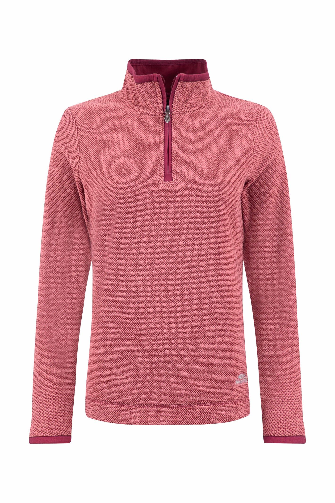 Weird Fish Sarah 1/4 Zip Textured Fleece Garnet Size 10. (Jumper/Sweater/Fleece)