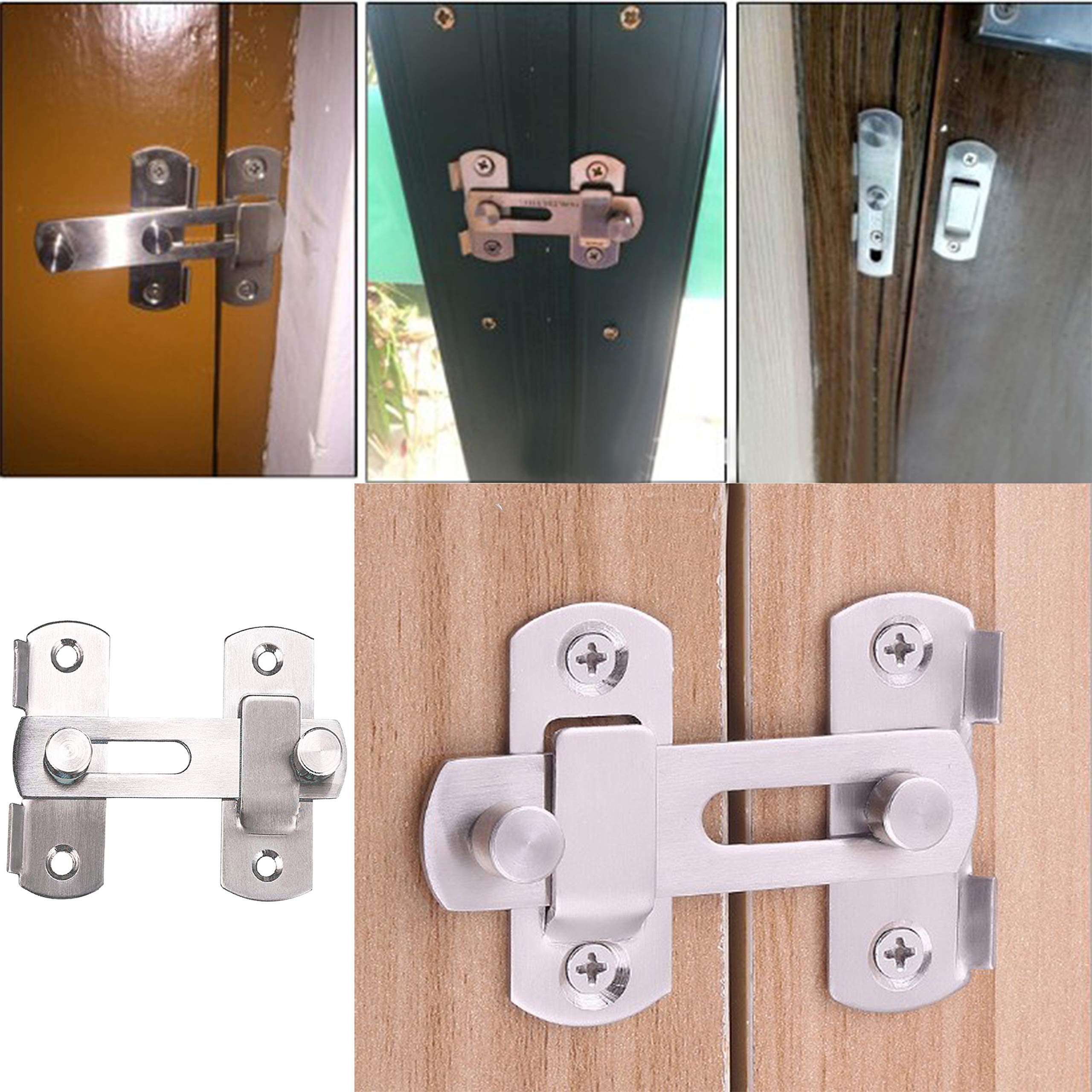 Stainless Steel Flip Latch, Tiberham Heavy Duty Hasp Latch Sliding Door