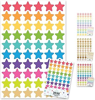 2,040 Star Stickers for Kids Reward - 10 Designs stickers stars, Colored Star Stickers, Stars Stickers for Kids, Small Stickers for Kids Reward Chart, Star Reward Stickers for Kids, Mini Stickers