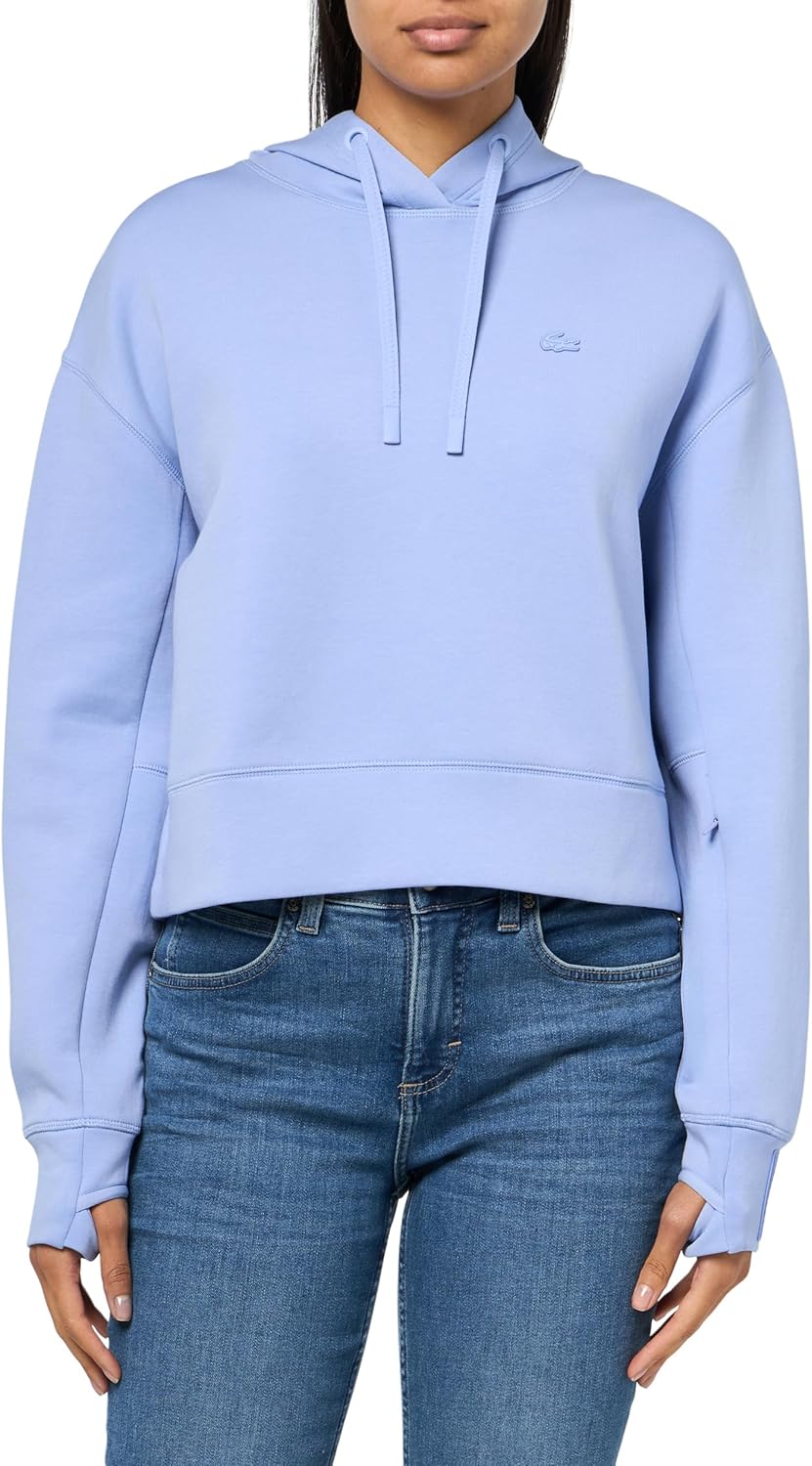 Lacoste Women's Short Cut Cotton Hoodie