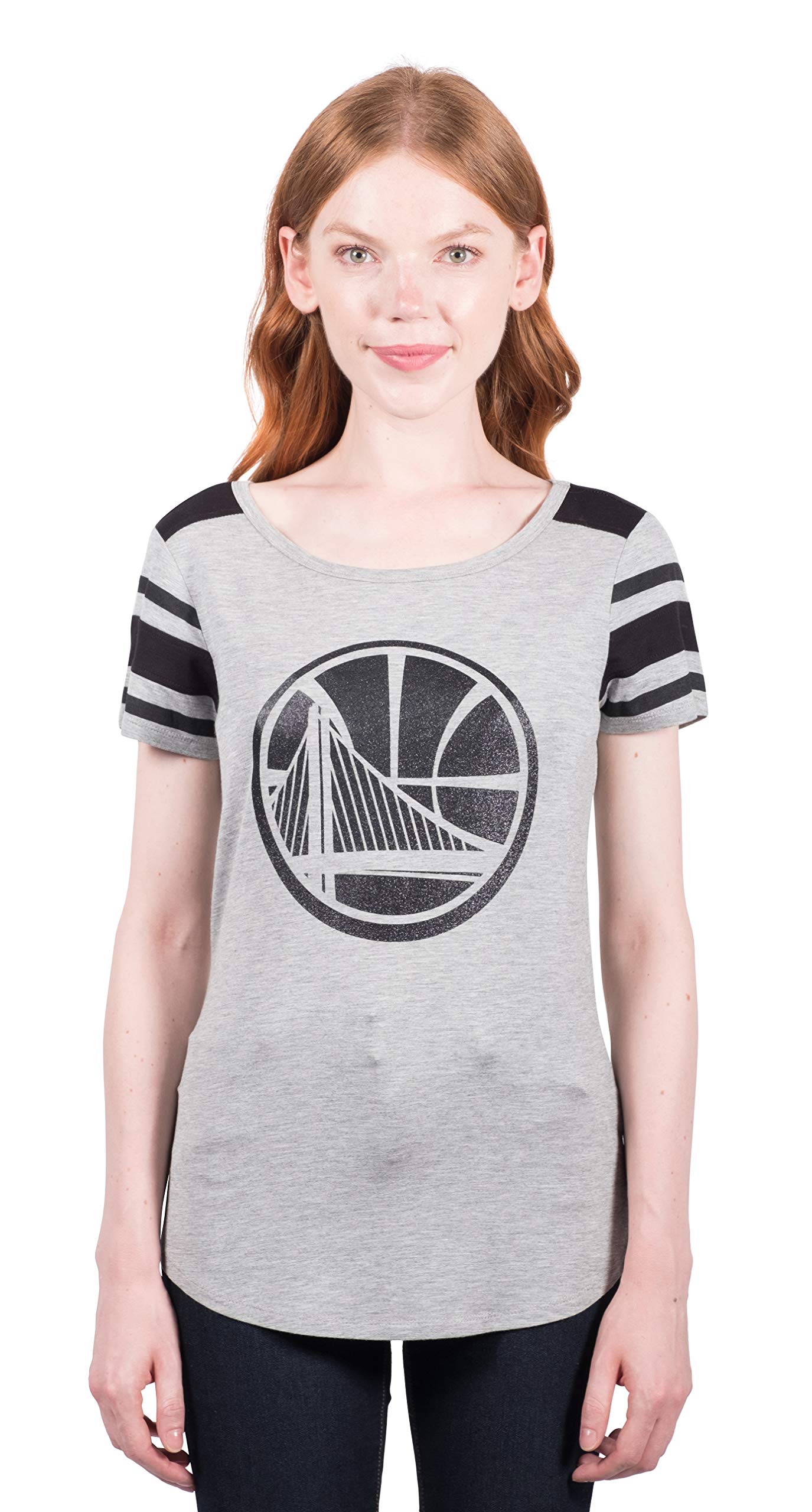 Ultra Game NBA Women's Box Out Varsity Stripe T-Shirt