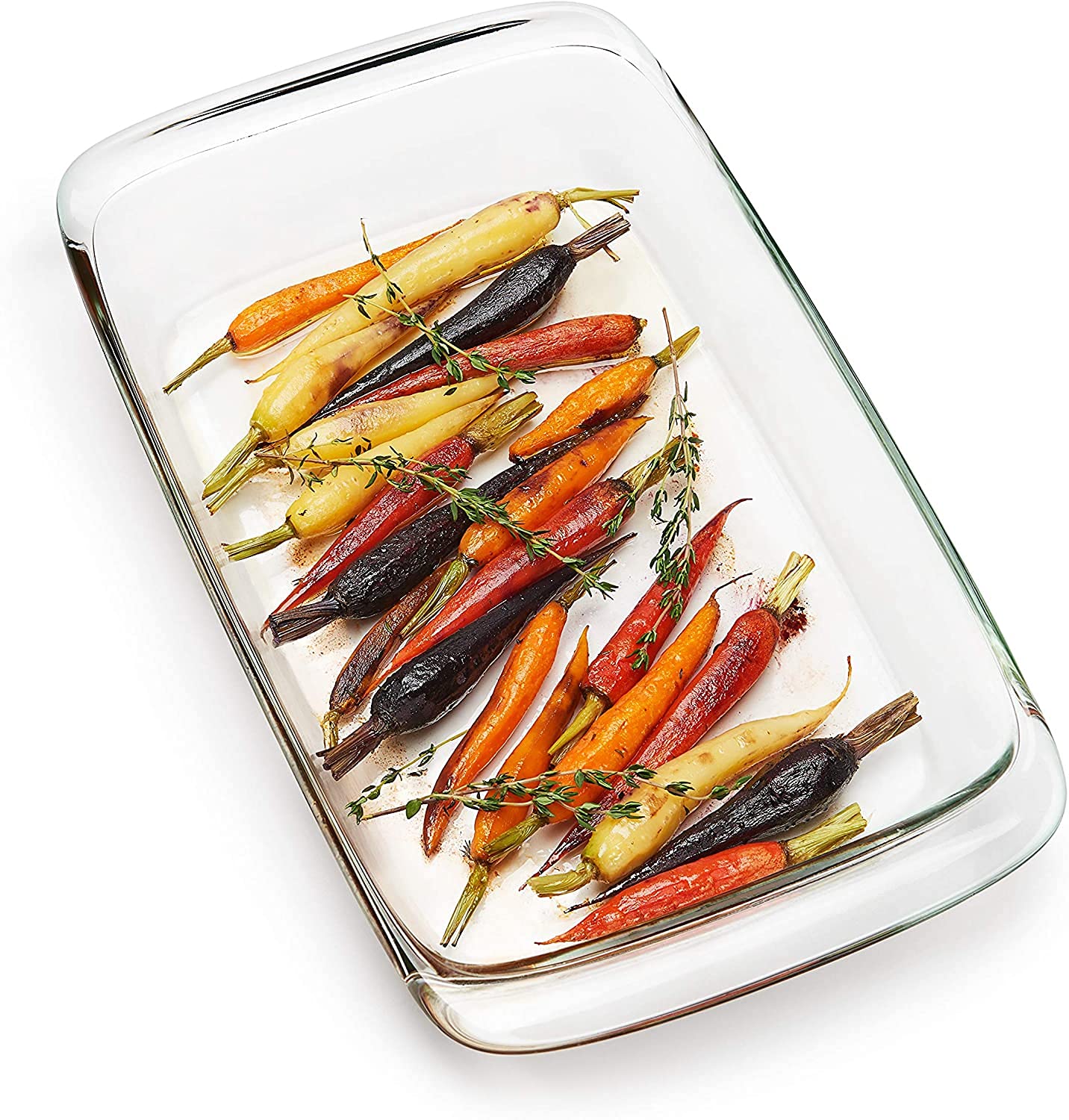 Star Work 1 Litre Glass Tray for Baking | Microwave Oven Square Bowl   | Hard Bound Borosilicate Rectangular Bakeware | Server Ware for Bread Pudding Brownie Lasagne glassware Pan and Bowls (1000 ml) - Image 4 thumbnail