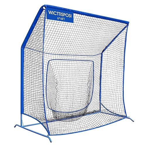 Baseball Softball Net with Blocking System, 7x7ft/6x6ft Practice Cage for