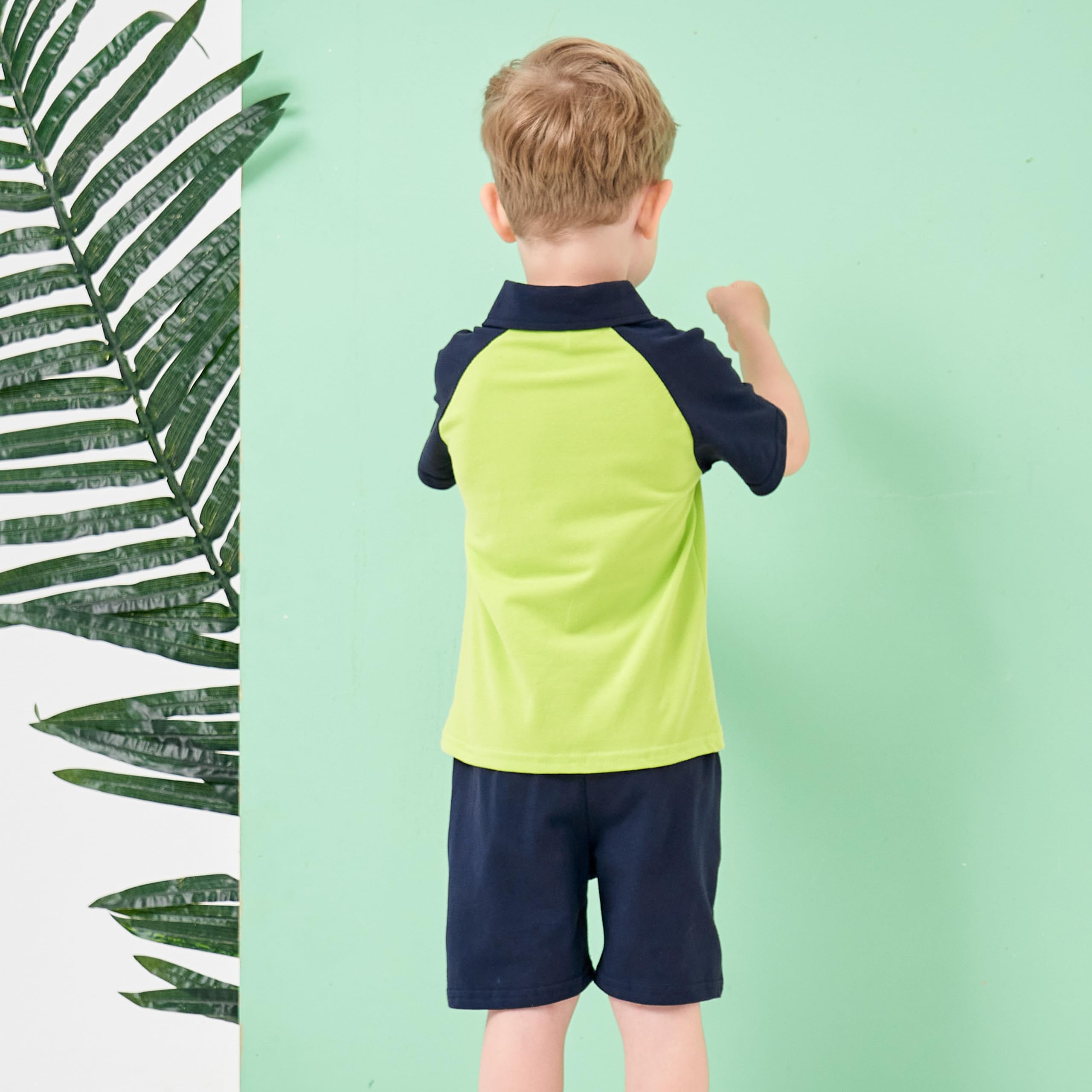 Volunboy Completi Estivi Bambino, Set di Polo Shirt a Maniche Corte e Pantaloncini per Neonato Ragazzi 1-6 anni