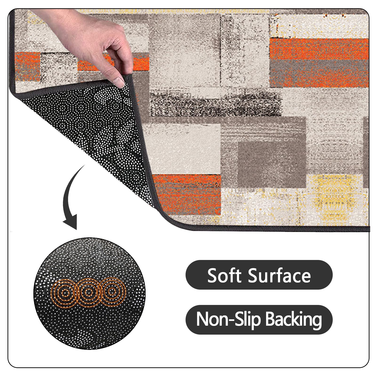 De Groen Home Vloerkleed Keukenloper set - Wasbaar kleed voor keuken - 65x180 & 60x100 cm