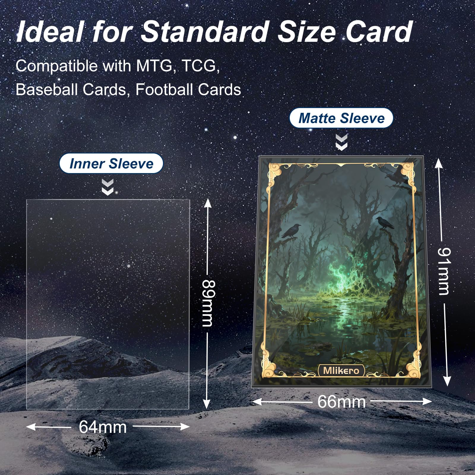 Amazon.com: 1000 Pack Card Sleeves, 500 Matte Trading Card Sleeve and 500 Inner Sleeves Ideal for Double-Sleeving, Fit for MTG, TCG and Game Cards (5 Colors) : Toys & Games Amazon.com: 1000 Pack Card Sleeves, 500 Matte Trading Card Sleeve and 500 Inner Sleeves Ideal for Double-Sleeving, Fit for MTG, TCG and Game Cards (5 Colors) : Toys & Games