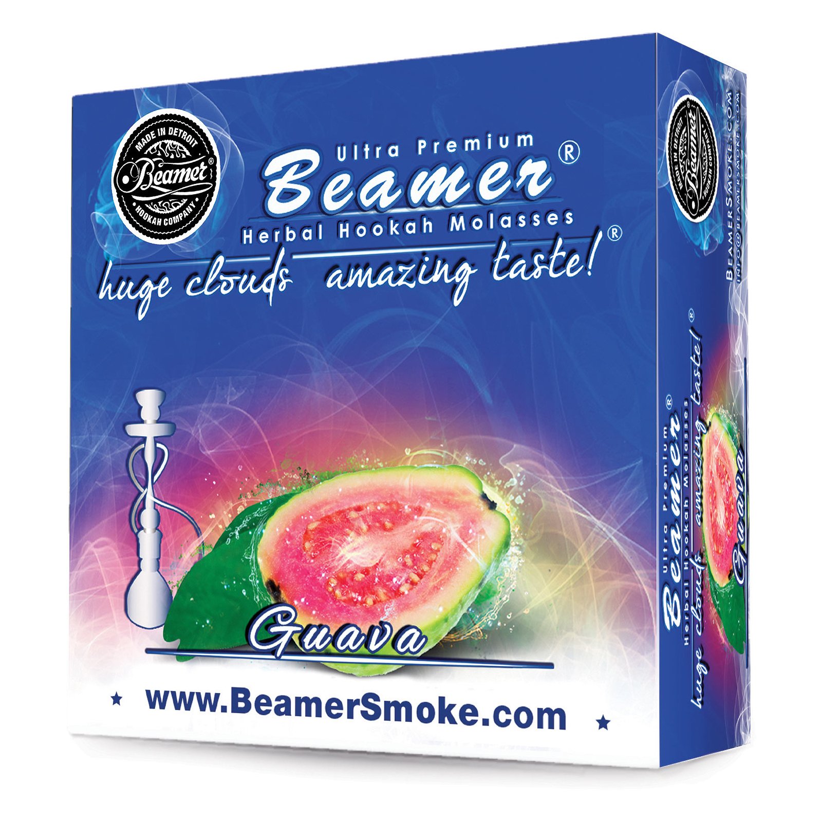 Guava Beamer Ultra Premium Hookah Molasses 50 Gram Box Huge Clouds Amazing Taste 100 Tobacco Nicotine Tar Free