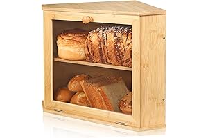 Large Capacity Double Layer Corner Bread Box